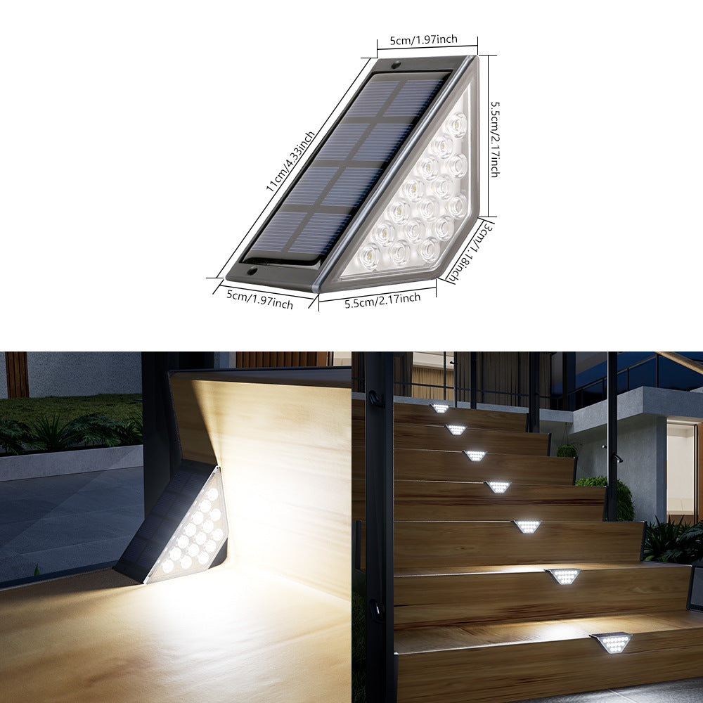 Dreieckige solarbetriebene LED-Stufenleuchte Skanto