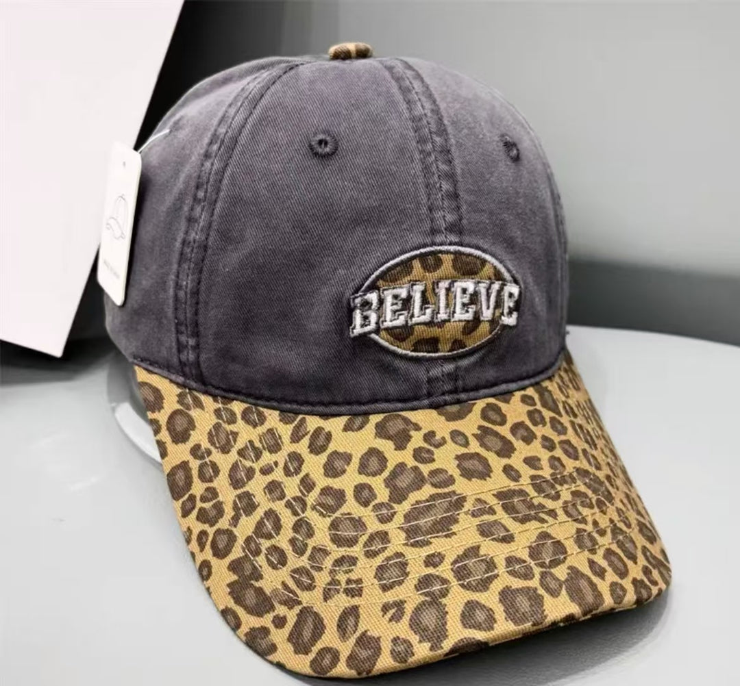 Damen lässige Baseballcap mit Leopardenmuster Skanto