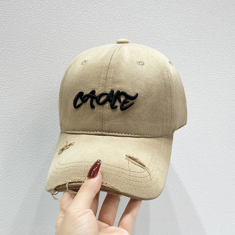 Herren Distressed Baseballkappe mit Frontstickerei Skanto