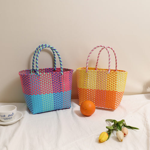 Geflochtene Hand- und Strandtasche Skanto