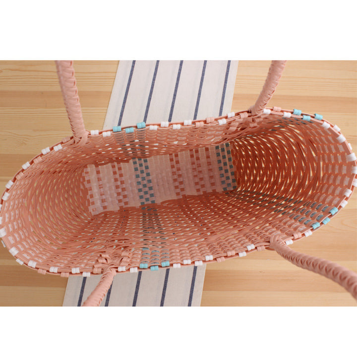 Geflochtener Shopper mit farbenfrohem Design Skanto