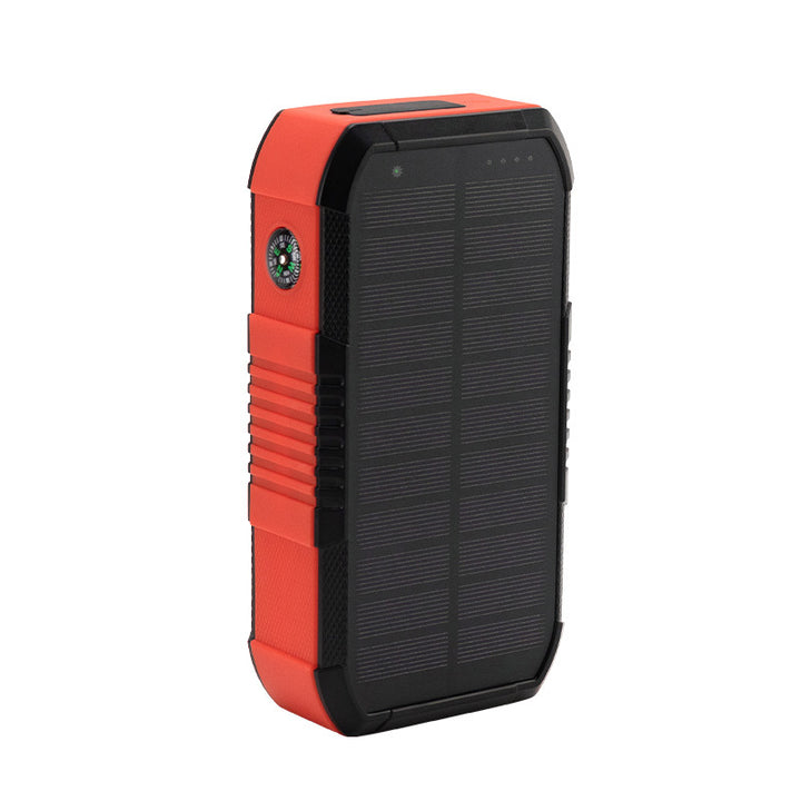 Tragbare Powerbank mit Solarladefunktion und integriertem LED-Licht Skanto