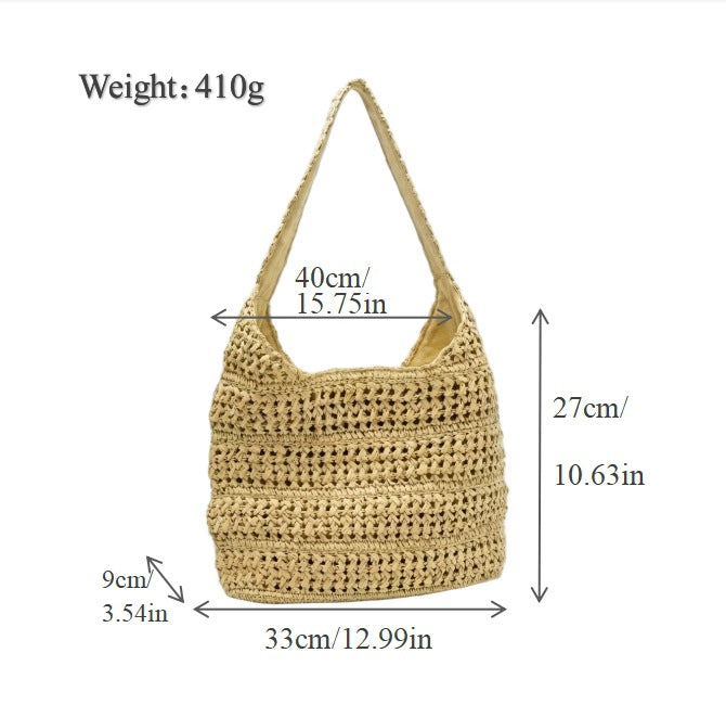 Hobo Bag aus handgeknüpftem Material Skanto