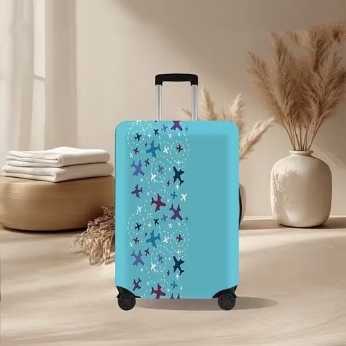 Unisex nicht-elastische Kofferhülle mit vulkanischem Lavamarmor-Design, elastischer Schutzhülle für Trolley Skanto