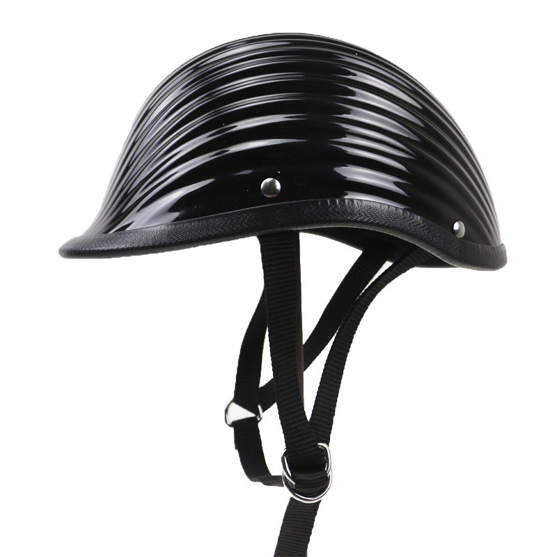 Klassischer gerippter Motorradhelm Skanto