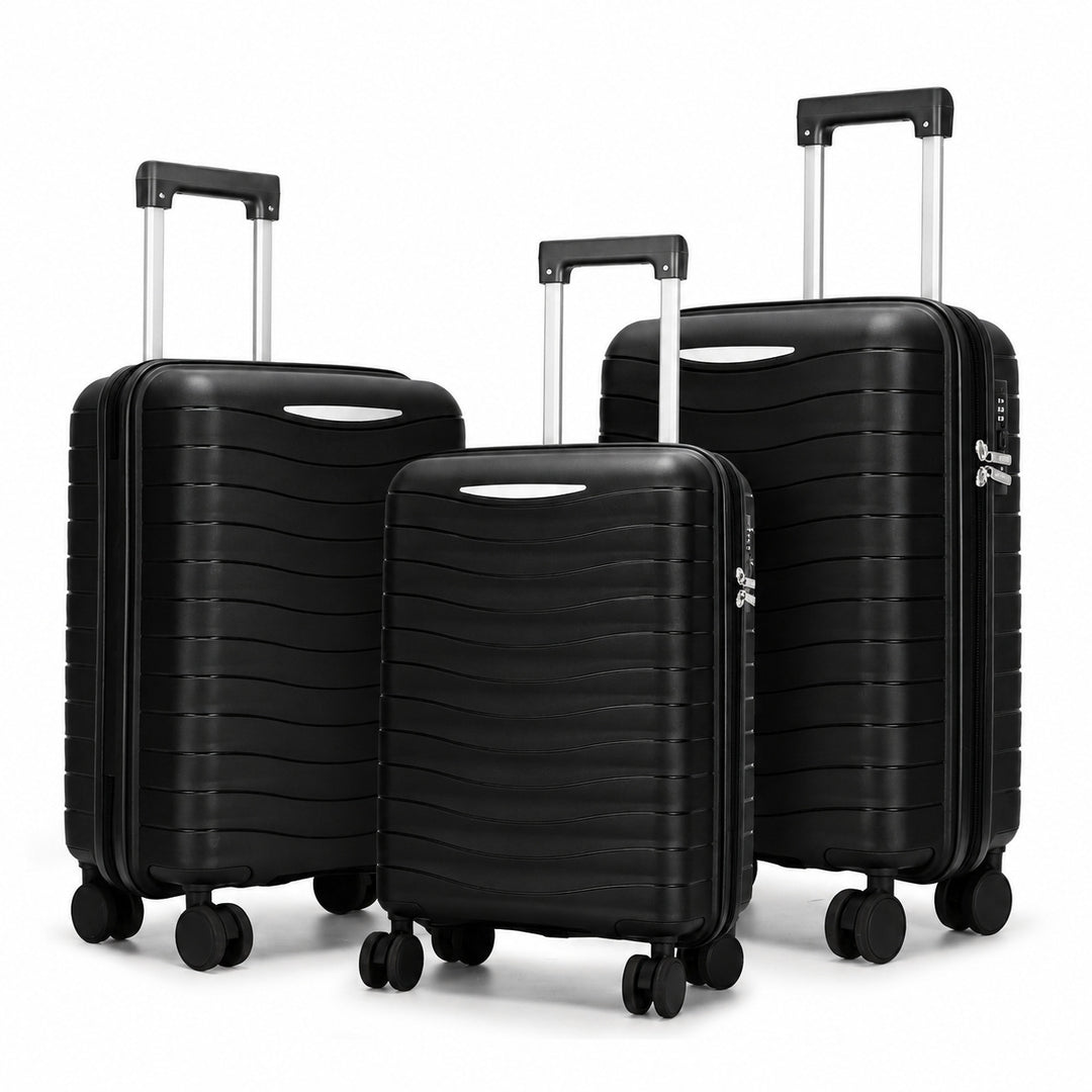 Hartschalenkoffer-Set mit innovativer Taschenorganisation Skanto