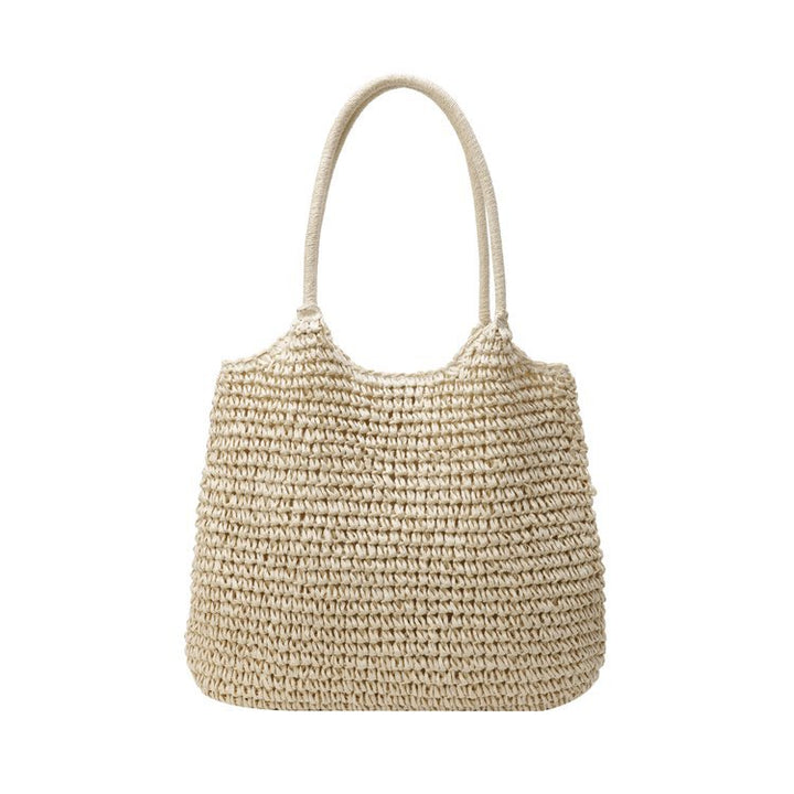 Handtasche aus handgewebtem Naturmaterial mit geräumigem Innenraum Skanto