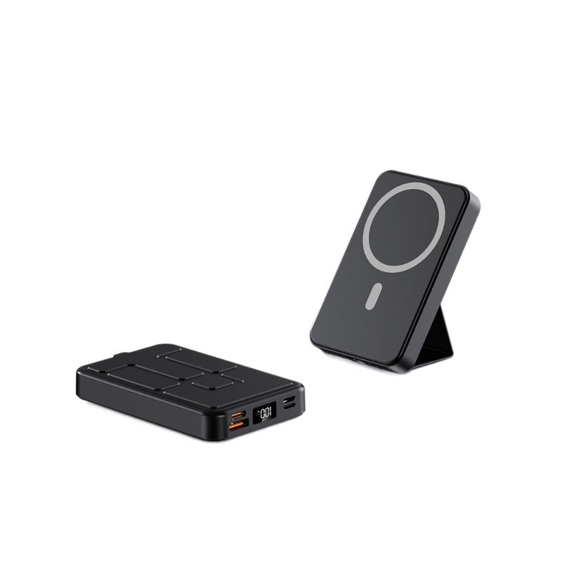 Tragbare Powerbank mit integriertem Ständer und LCD-Anzeige Skanto