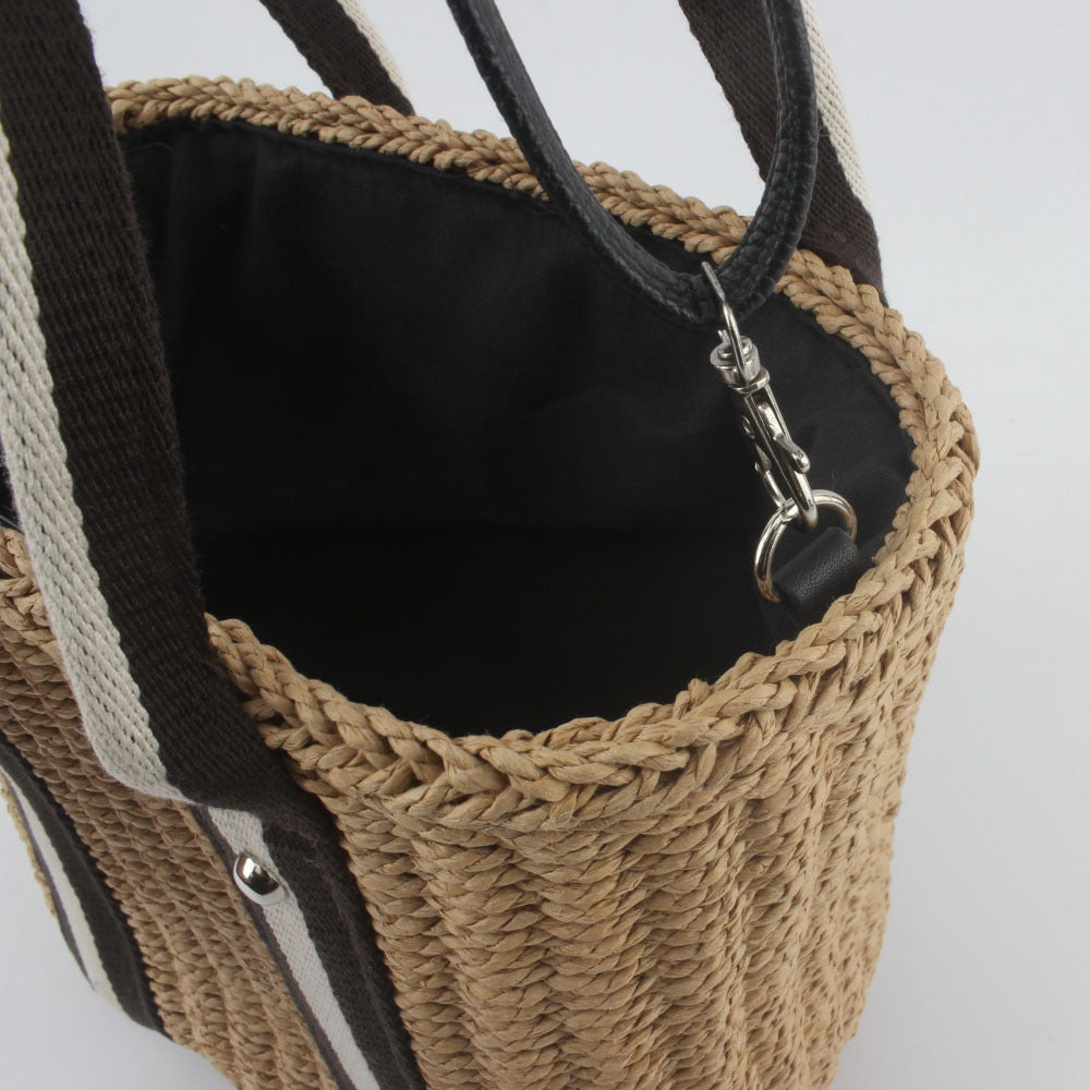Moderne Handtasche im Korbflecht-Design Skanto