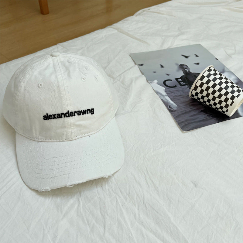 Unisex Distressed Baumwoll-Baseballkappe Skanto