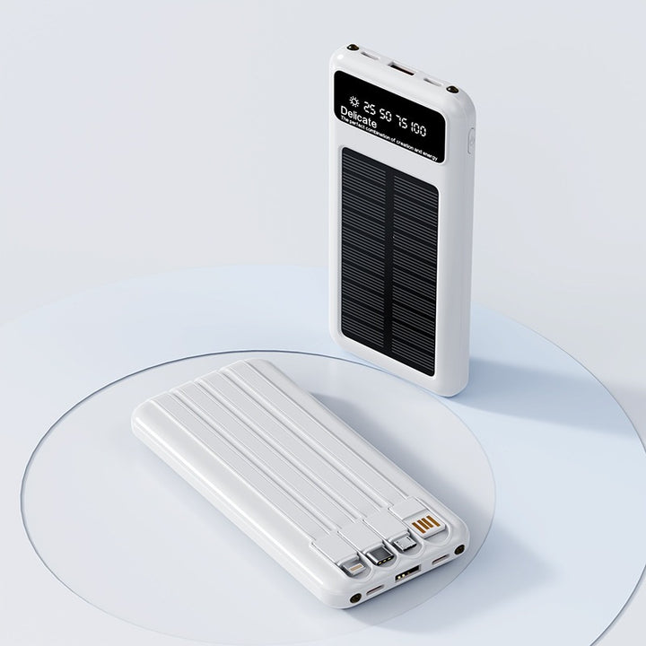 Solarbetriebene Powerbank mit Digitalanzeige und innovativer Schnellladefunktion Skanto