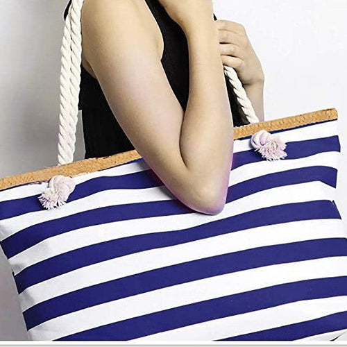 Strandtasche mit maritimem Streifen-Design Skanto