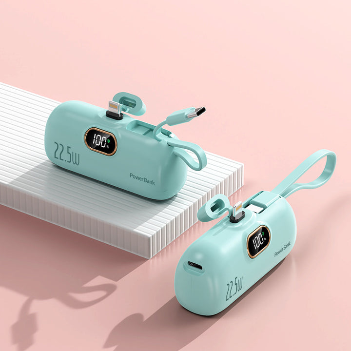 Tragbare Powerbank mit Schnellladetechnologie und Digitalanzeige Skanto