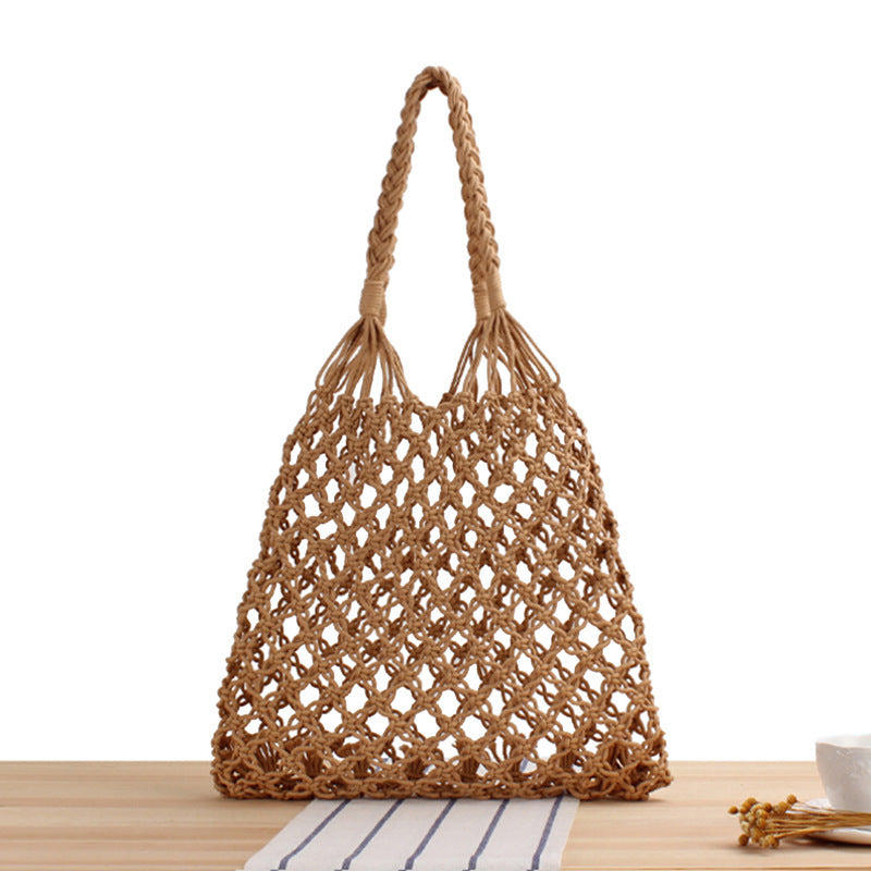 Netztasche aus handgefertigtem Naturmaterial mit einzigartigem Muster Skanto