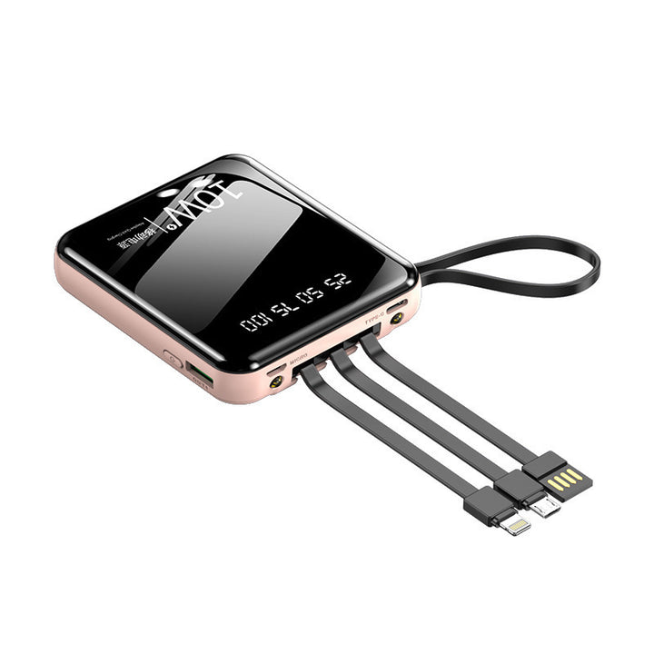 Tragbare Powerbank mit Digitalanzeige und multifunktionalem Kabel Skanto