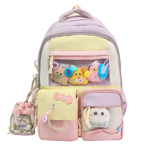 Niedlicher Schulrucksack Skanto mit Tiermotiv und vielen Fächern