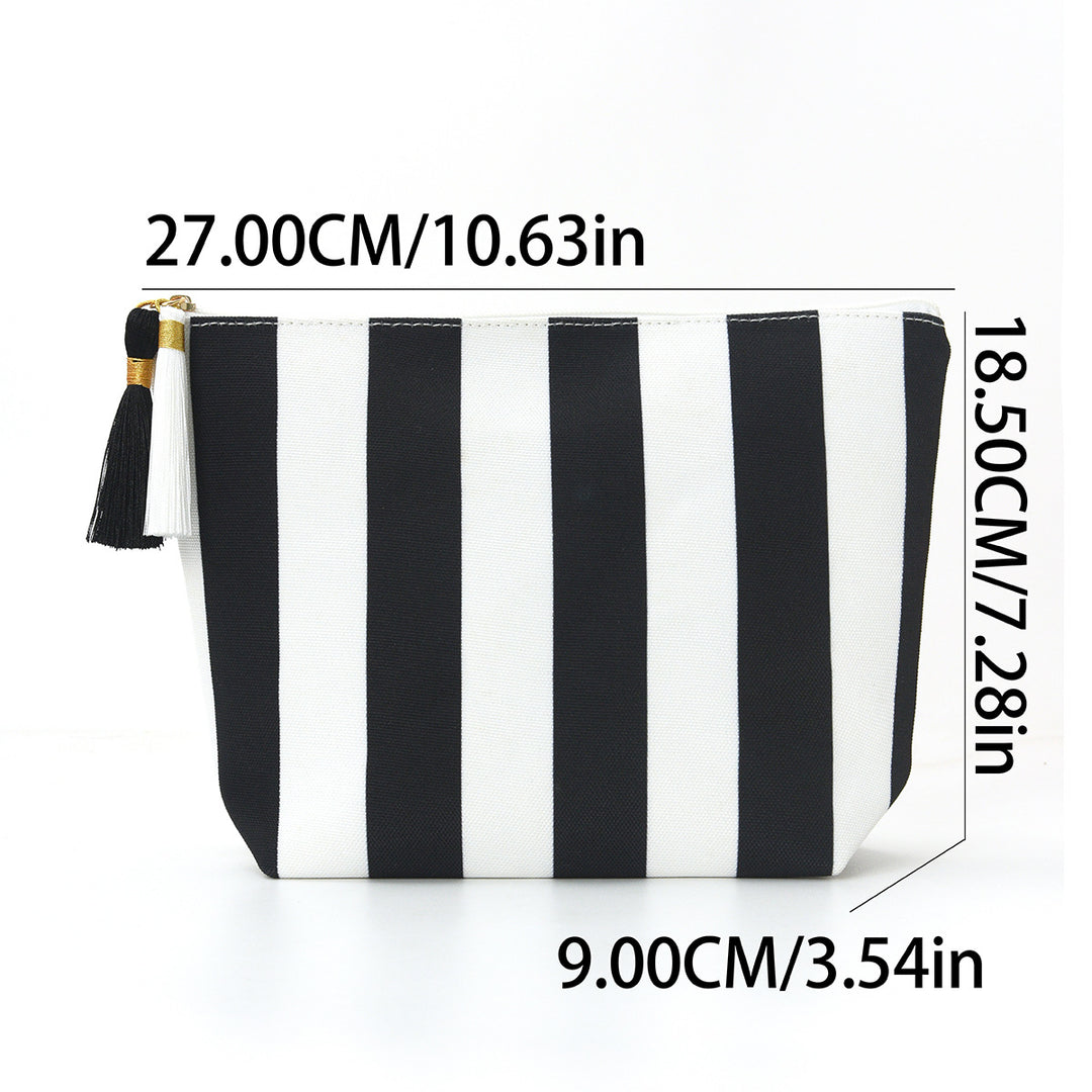 Kosmetiktasche mit raffinierten Streifen Skanto