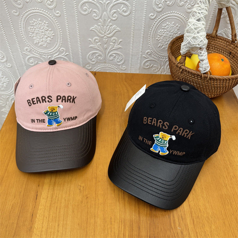 Unisex bestickte Cap mit verspieltem Bärenmotiv Skanto