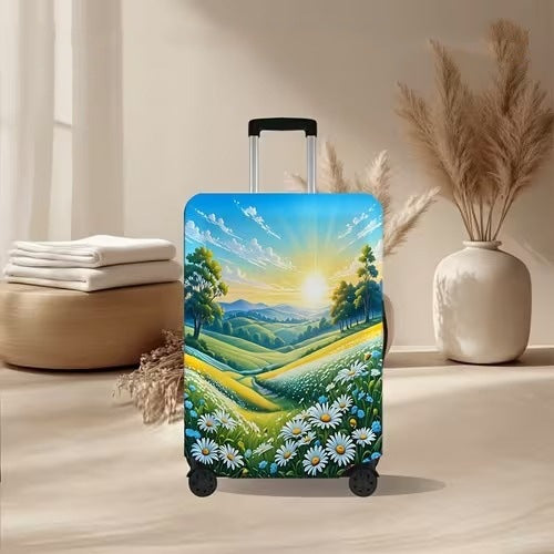 Unisex nicht-elastische Kofferhülle mit vulkanischem Lavamarmor-Design, elastischer Schutzhülle für Trolley Skanto