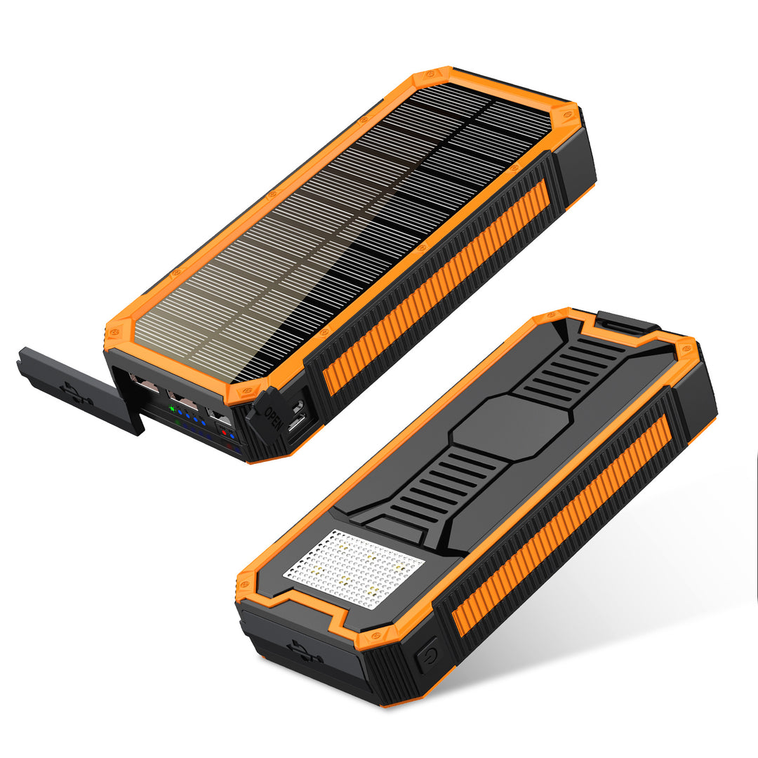 Solar Powerbank mit integrierter Taschenlampe und Schnellladefunktion Skanto
