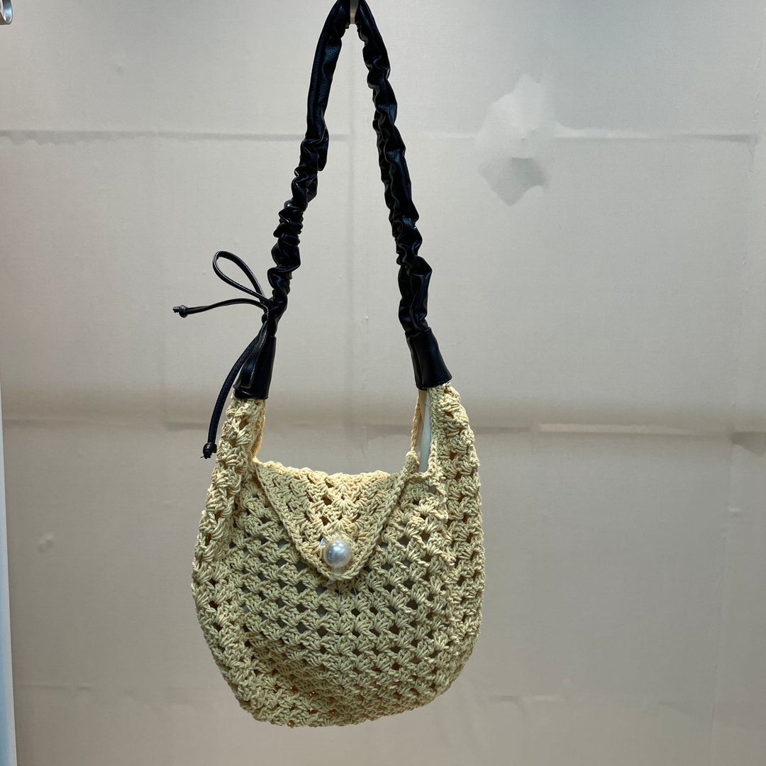 Handgeknüpfte vielseitige Tasche mit eleganten Perlenverzierungen Skanto