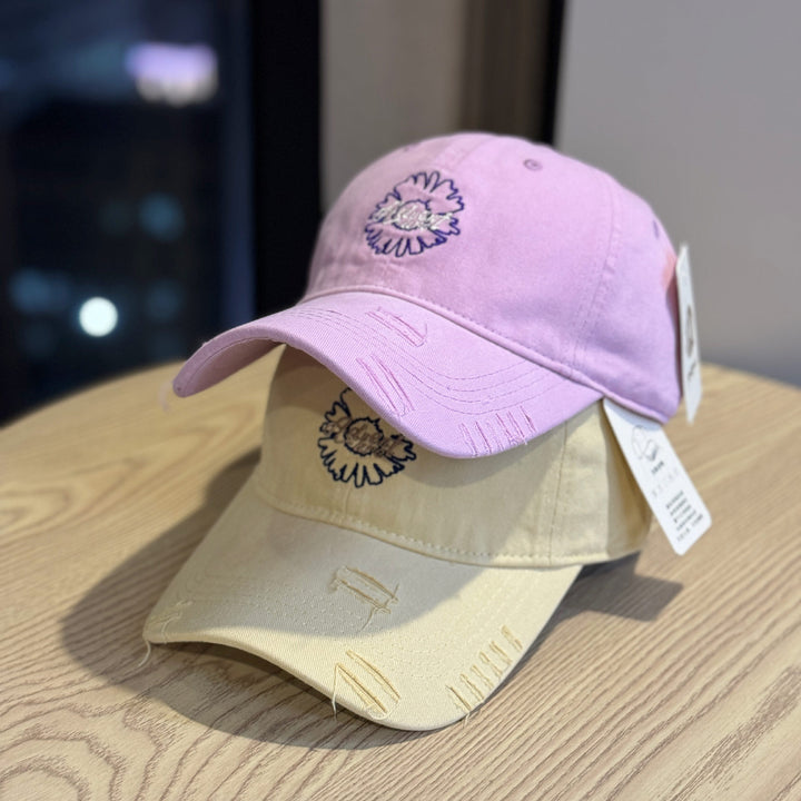 Unisex Bestickte Baseballkappe mit Blumenmuster Skanto