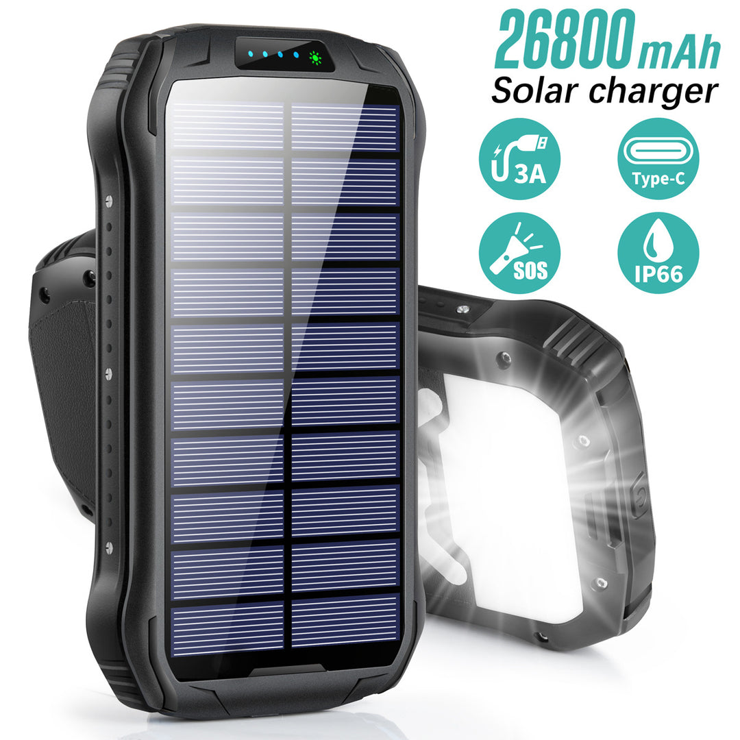 Solar Powerbank mit wasserdichtem Gehäuse und SOS-Funktion Skanto