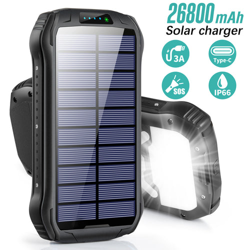 Solar Powerbank mit wasserdichtem Gehäuse und SOS-Funktion Skanto