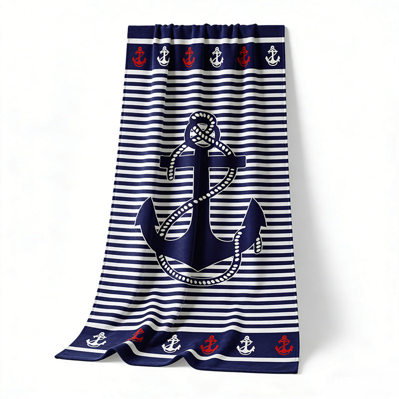 Strandtuch mit maritimem Anker-Design Skanto