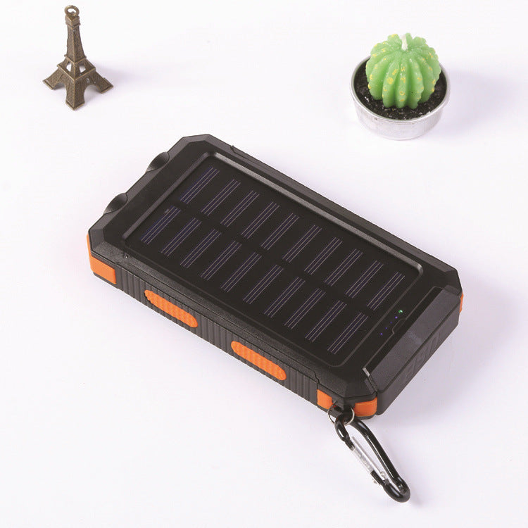 Solar-Powerbank mit integrierter LED-Taschenlampe und robustem Design Skanto