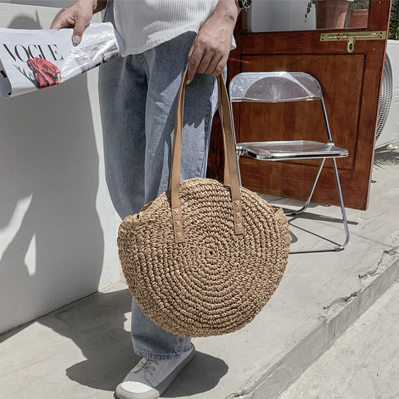 Handgemachte runde Strandtasche Skanto