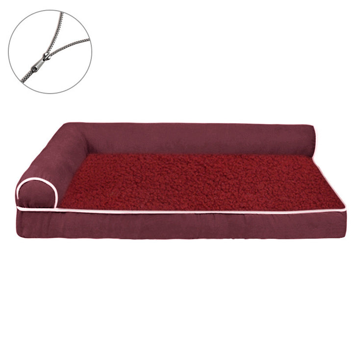 Verstärktes Plüsch-Lounge-Hundebett