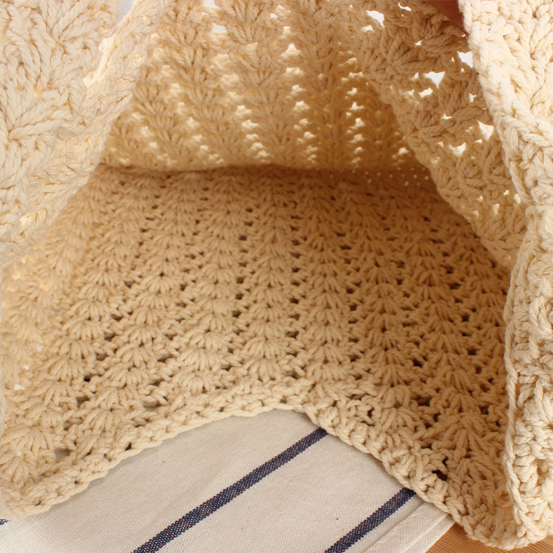 Moderne Mesh-Einkaufstasche mit elegantem Kordelzug Skanto