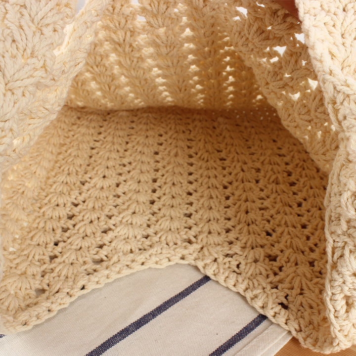 Moderne Mesh-Einkaufstasche mit elegantem Kordelzug Skanto