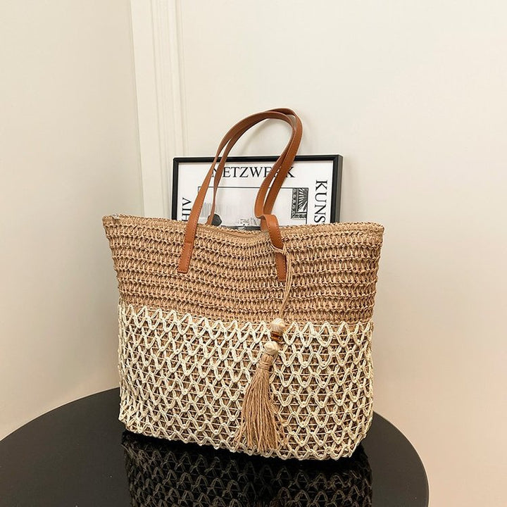 Eleganter und geräumiger Raffia-Korb Skanto