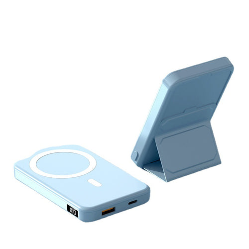 Tragbare Powerbank mit integriertem Ständer und LCD-Anzeige Skanto