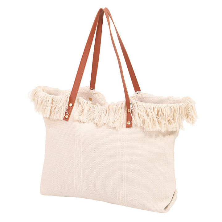 Strandtasche mit auffälligen Fransen Skanto
