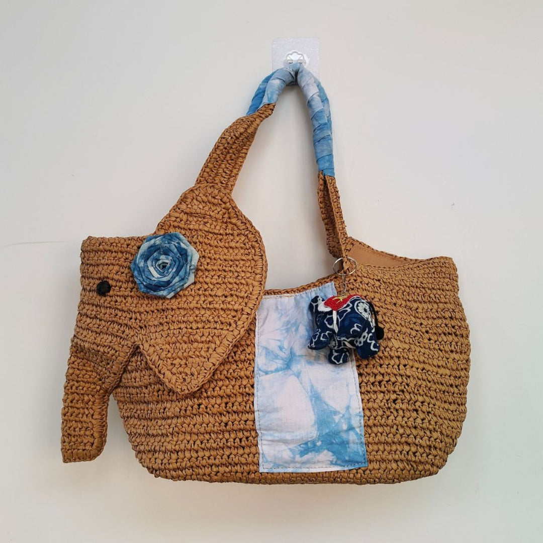 Verspielte Strohtasche Skanto