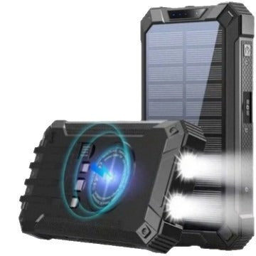 Solarbetriebene Powerbank mit LED-Licht Skanto