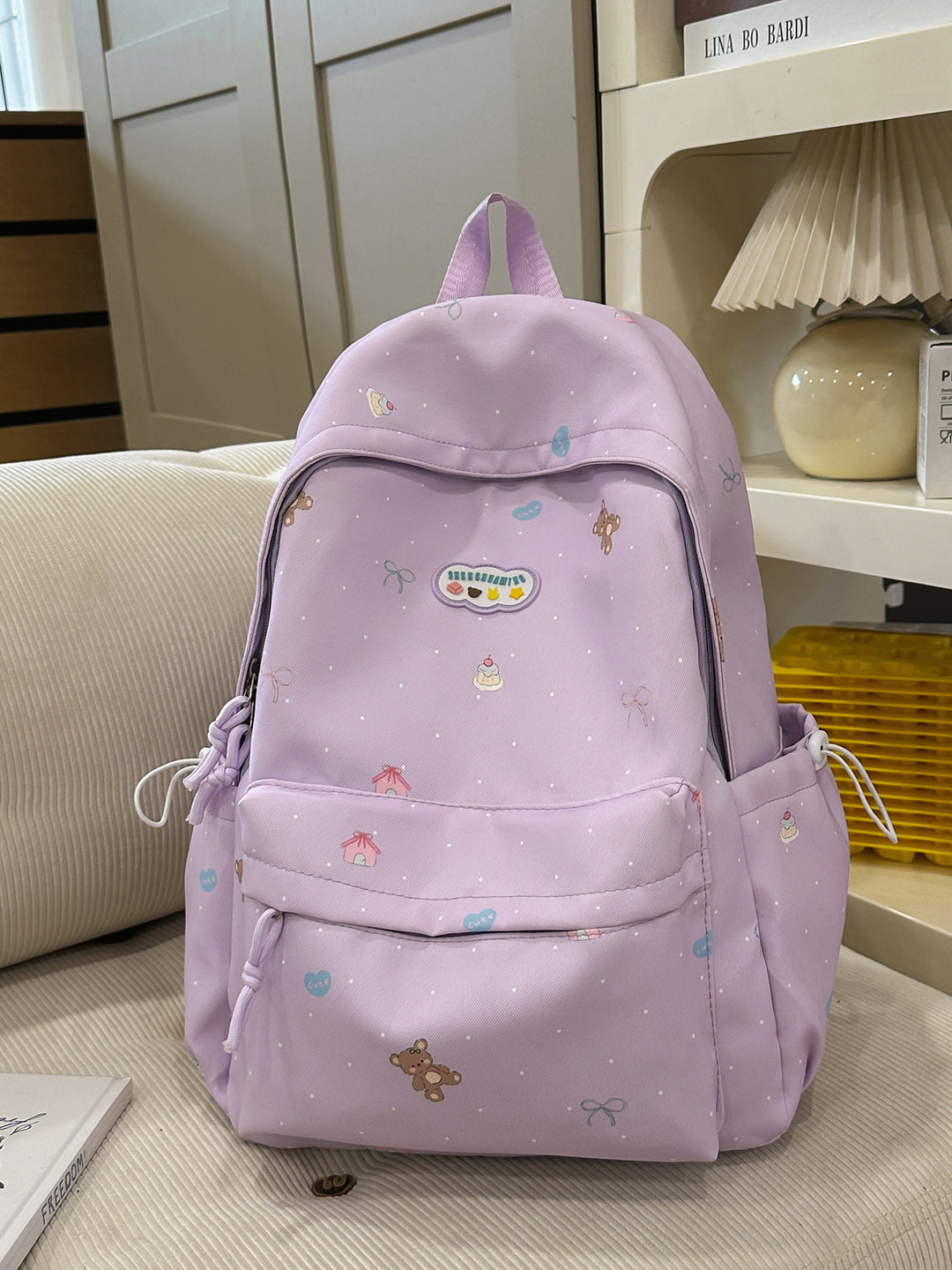 Verspielter Motiv-Rucksack mit Print Skanto