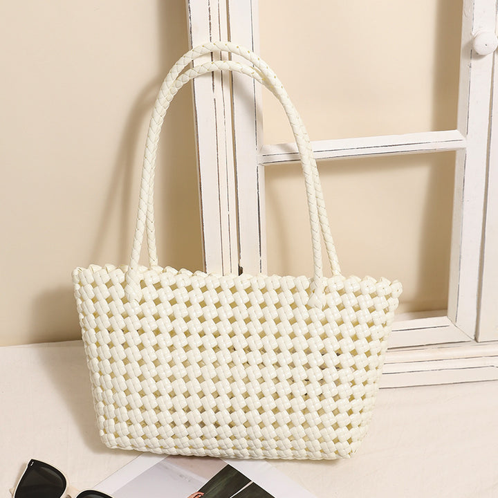 Geflochtene Strandtasche mit praktischem Faltmechanismus Skanto