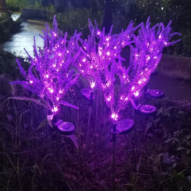 Solarbetriebene simulierte Lavendelblüten-Gartenstecker mit spießmontierter Steuerung Skanto