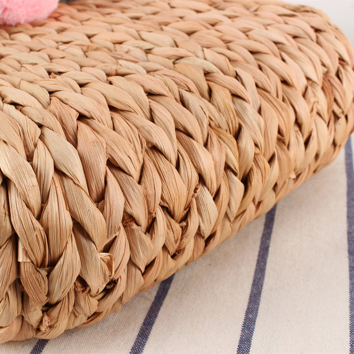 Strandtasche mit bunten Pompons Skanto