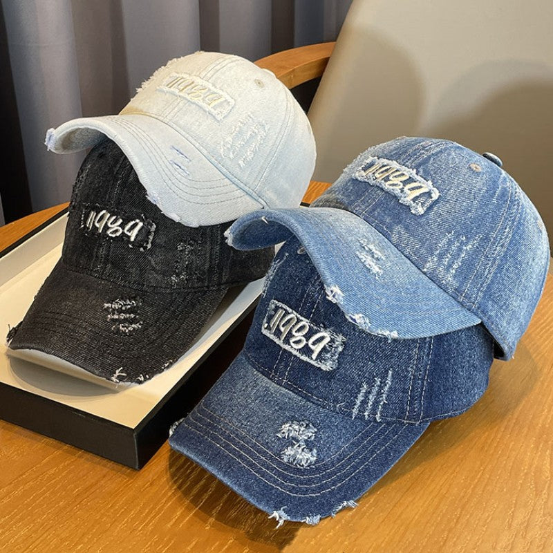Damen Baseballkappe im Used-Look aus Jeans Skanto 1784188483