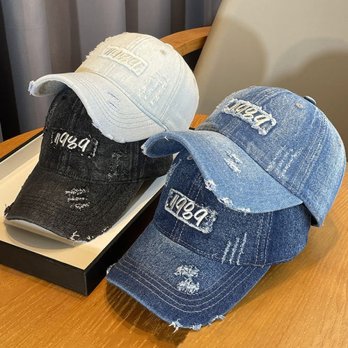 Damen Baseballkappe im Used-Look aus Jeans Skanto 1784188483