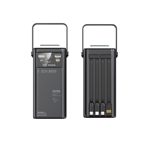 Tragbare Powerbank mit LED-Beleuchtung und Schnellladefunktion Skanto