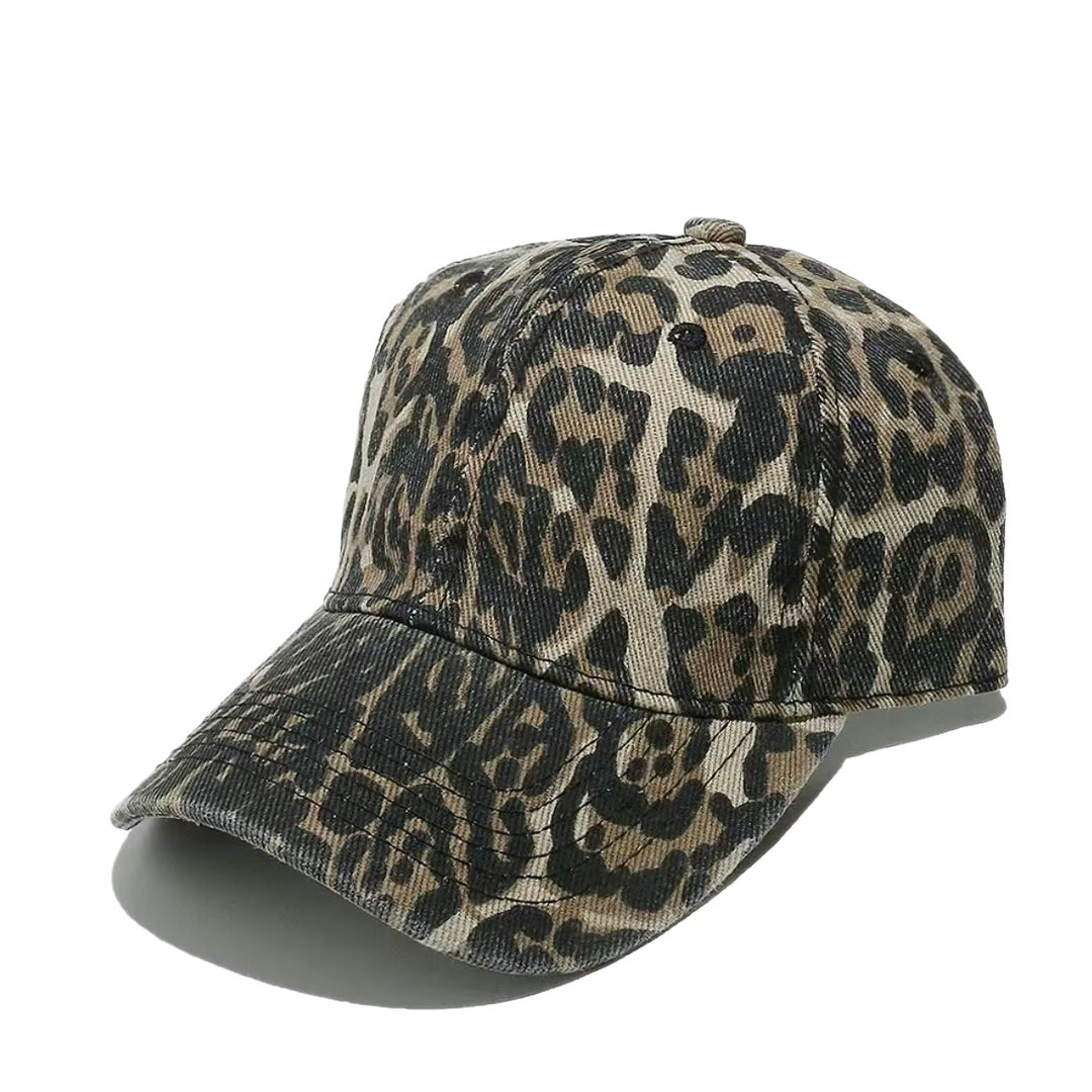 Damen stylische Baseballkappe mit Animal-Print Skanto