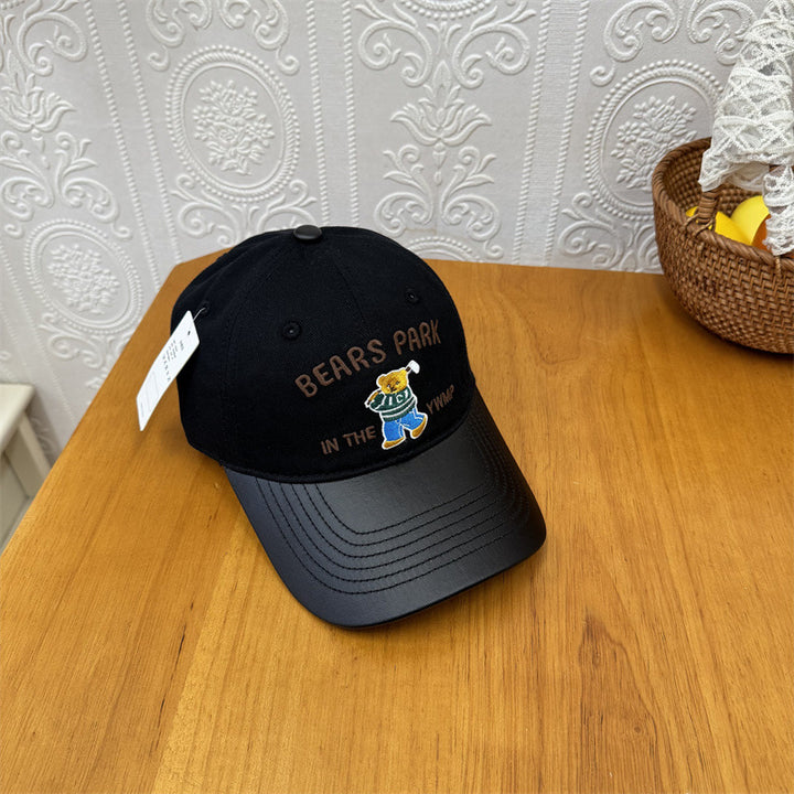 Unisex bestickte Cap mit verspieltem Bärenmotiv Skanto