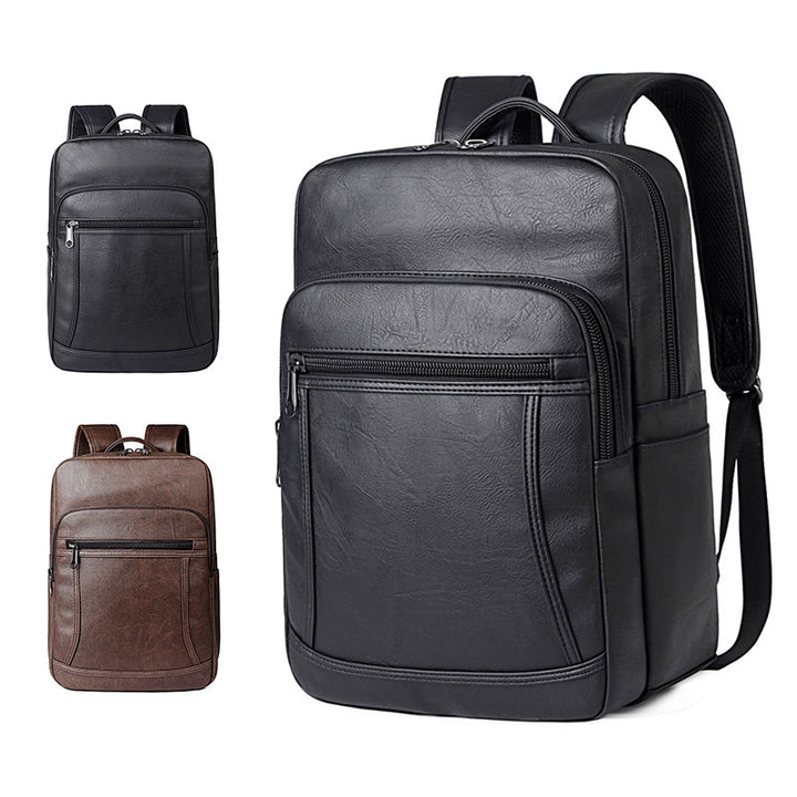 Eleganter Kunstleder-Rucksack mit mehreren Taschen Skanto