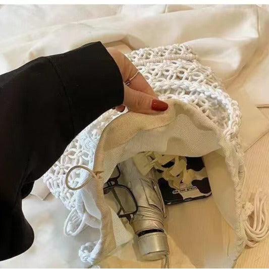 Handgeknüpfte Strandtasche mit verspieltem Design Skanto